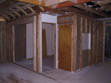 View from dining room into existing house
