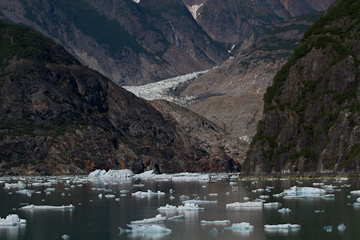 A glimpse of Sawyer Glacier from Tracy Arm