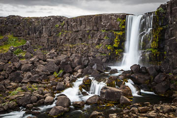 waterfall in Þingvellir National Park, Iceland