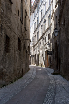 A narrow street in Spoleto