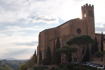 Basilica San Domenico, from the deck of Albergo Bernini