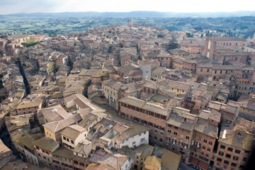 View from the tower in Siena