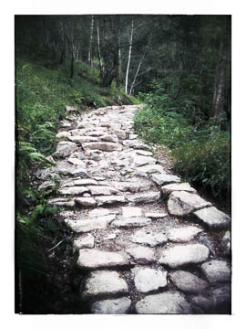 The trail along the Water of Nevis, Ben Nevis, Scotland
