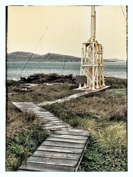 An old antenna on Cape Horn, Chile