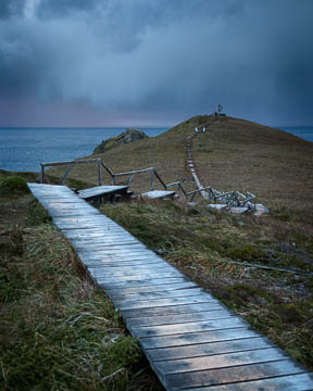 Walkway to the (damaged) monument, Cape Horn, Chile