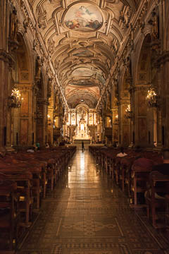 Interior of the Metropolitan Cathedral, Santiago, Chile