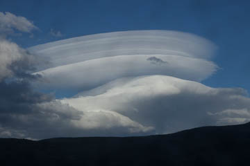 Lenticular clouds, Patagonia, Chile